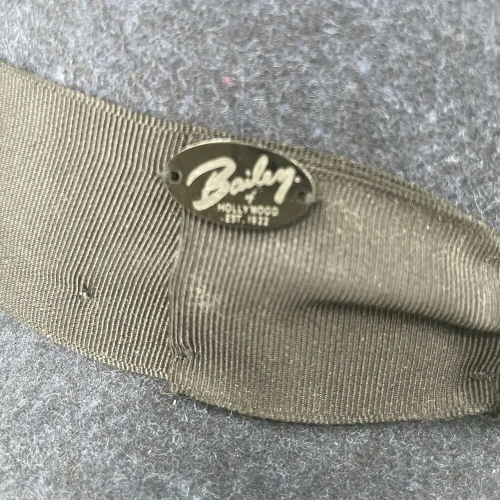Bailey Of Hollywood Wool Felt Fedora Hat Mens M Blue Trilby Grosgrain Band #3903